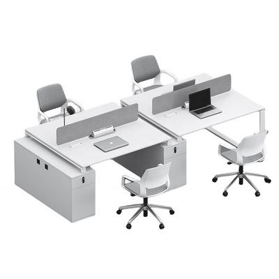 Meubles de bureau bureau blanc simple bureau d'ordinateur pour 6 personnes dans les locaux commerciaux