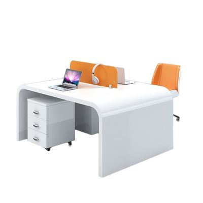 Emballage du courrier Bureau de bureau moderne simple en laque blanche pour 4 personnes