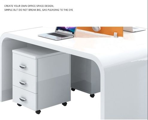 Emballage du courrier Bureau de bureau moderne simple en laque blanche pour 4 personnes