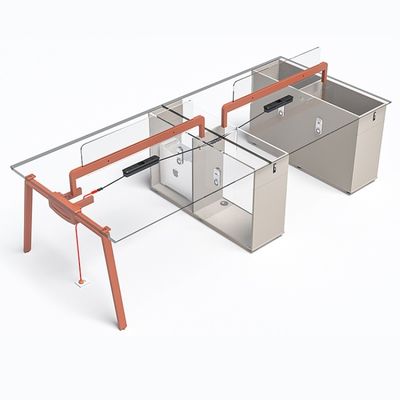 Tableau de bureau et de chaise pour le personnel Design moderne pour six personnes dans le commerce