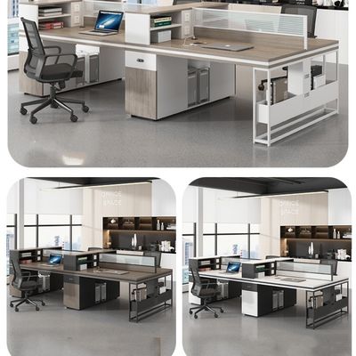 Tableau de bureau pour les employés Tableau de bureau multifonctionnel et chaise pour 4-6 personnes