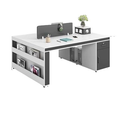 Station de travail de bureau simple de conception moderne avec 2 4 6 chaises et bureau combinés