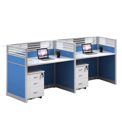 Meubles de bureau modulaires et personnalisables Station de travail à écran pour 4 personnes avec espace de bureau