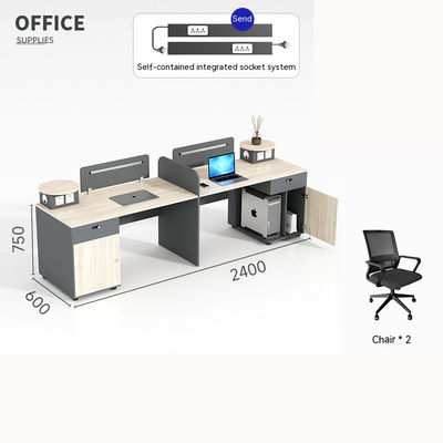 Table à deux sièges pour 6 à 4 personnes, poste de travail, ordinateur, bureau et chaise