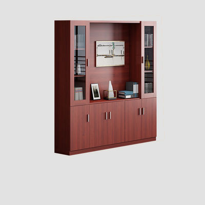 Armoire à livres de bureau en bois stylistique Armoire à données de fichiers pour stockage et affichage commercial