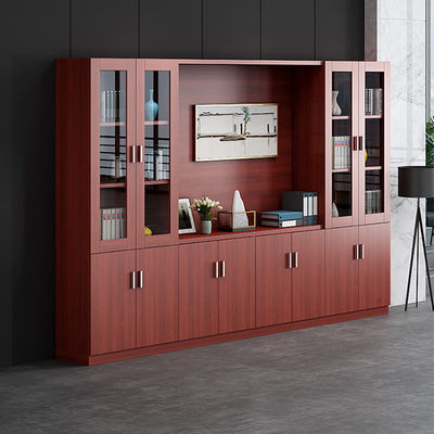 Armoire à livres de bureau en bois stylistique Armoire à données de fichiers pour stockage et affichage commercial