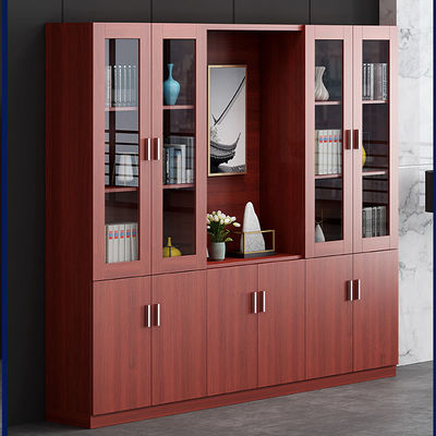Armoire à livres de bureau en bois stylistique Armoire à données de fichiers pour stockage et affichage commercial