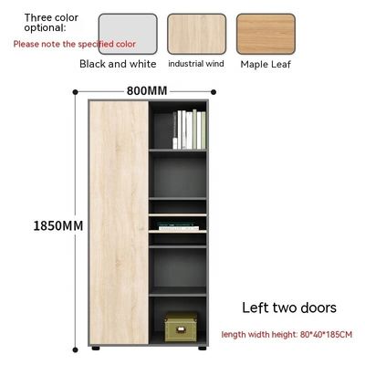 Stockage de données Armoire à livres à combinaison de fichiers en bois pour bureau de style simple