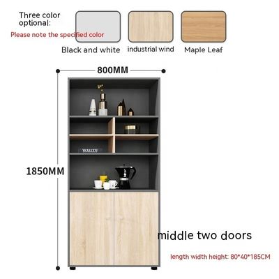 Stockage de données Armoire à livres à combinaison de fichiers en bois pour bureau de style simple