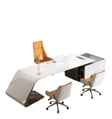 ISO9001/ISO14001 Certifié MDF Laque de boulangerie Table de travail Directeur Bureau avec tiroir