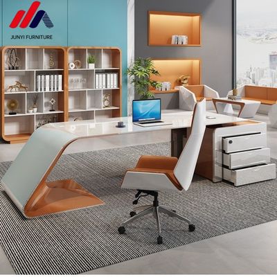 ISO9001/ISO14001 Certifié MDF Laque de boulangerie Table de travail Directeur Bureau avec tiroir