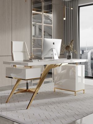 Meubles commerciaux design moderne lumière de luxe bureau de chef avec processus de laque de cuisson