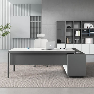 Moderne en forme de L PANEL Bois mobilier de bureau administratif Bureau et chaise pour le patron PDG