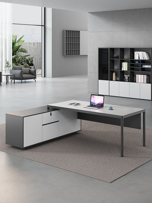 Moderne en forme de L PANEL Bois mobilier de bureau administratif Bureau et chaise pour le patron PDG
