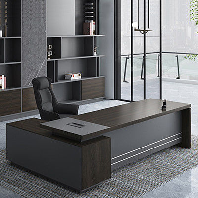 Design en bois moderne de luxe Bureau du président en forme de L pour meubles de bureau