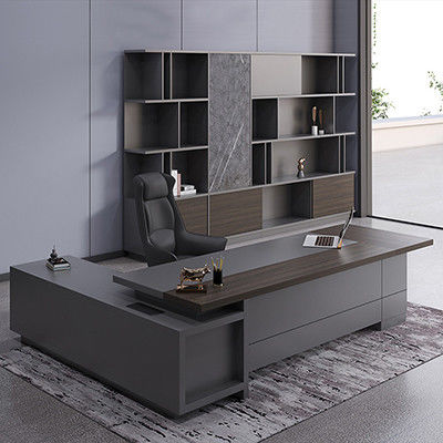 Design en bois moderne de luxe Bureau du président en forme de L pour meubles de bureau