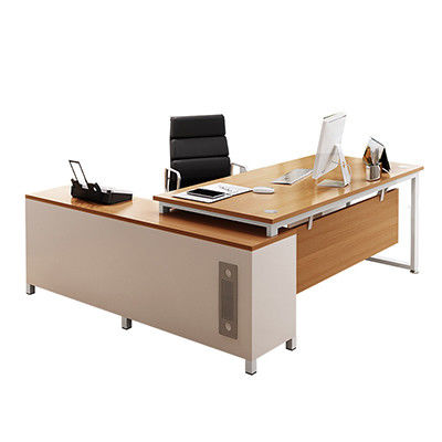 Moderne style simple MDF Matériau en forme de L Chef Directeur Général Bureau Bureau exécutif Bureau avec armoire