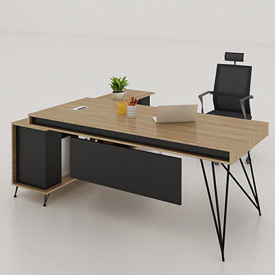 Bureau d'ordinateur en métal Piédestal Direct Meubles de bureau pour bureau de superviseur séparé large
