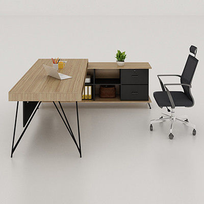 Bureau d'ordinateur en métal Piédestal Direct Meubles de bureau pour bureau de superviseur séparé large