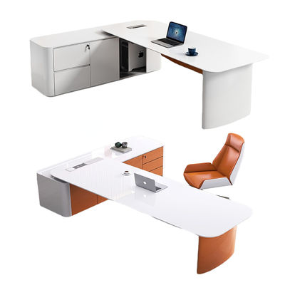 Bureau de bureau d'employé de style simple avec un bureau de patron moderne approuvé par ISO9001/ISO14001
