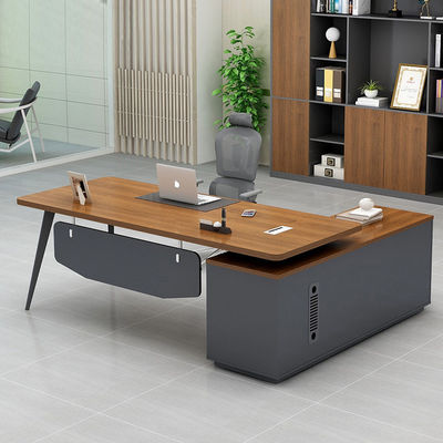 Grand bureau du président avec armoire de stockage de fichiers PANEL Meubles de bureau en bois