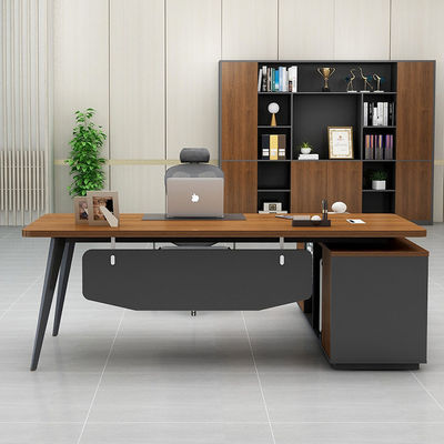 Grand bureau du président avec armoire de stockage de fichiers PANEL Meubles de bureau en bois