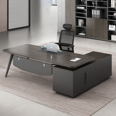 Grand bureau du président avec armoire de stockage de fichiers PANEL Meubles de bureau en bois