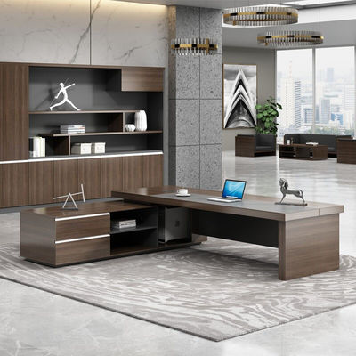 Couleurs personnalisées Table de bureau en bois en forme de L
