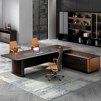 Meubles de bureau modernes 50 mm Épaisseur du dessus de table Bureau de bureau en bois avec tiroirs