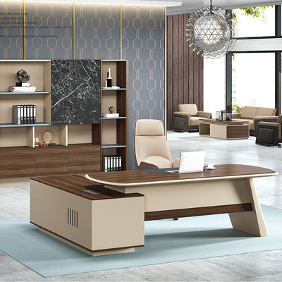 Chef meubles de bureau de luxe en forme de L ensemble pour la maison moderne tech bureau administratif