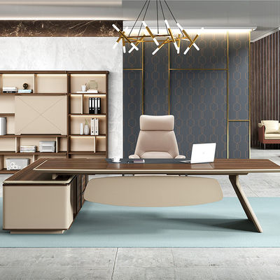 Chef meubles de bureau de luxe en forme de L ensemble pour la maison moderne tech bureau administratif