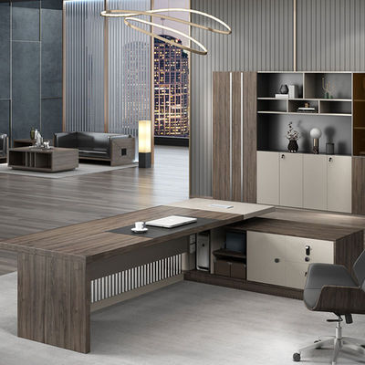 Design de meubles de bureau extensibles Table de bureau en bois pour le patron PDG et directeur