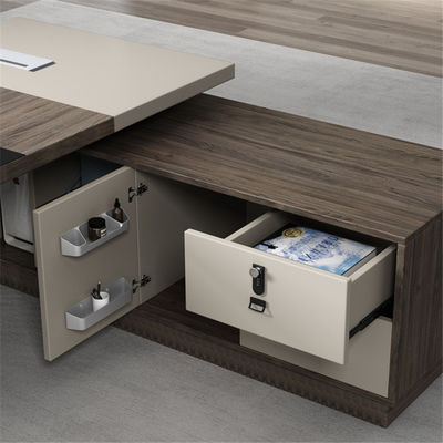 Design de meubles de bureau extensibles Table de bureau en bois pour le patron PDG et directeur