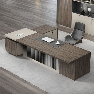 Design de meubles de bureau extensibles Table de bureau en bois pour le patron PDG et directeur