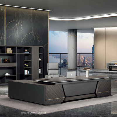Bureau exécutif avec peinture processus de cuisson bois graininclined bord de table design