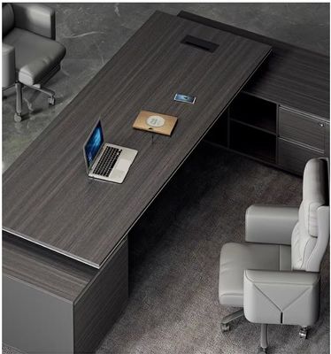 Bureau exécutif avec peinture processus de cuisson bois graininclined bord de table design