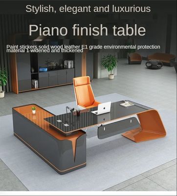 Design de meubles de chambre moderne Bureau de bureau de forme irrégulière avec peinture de cuisson