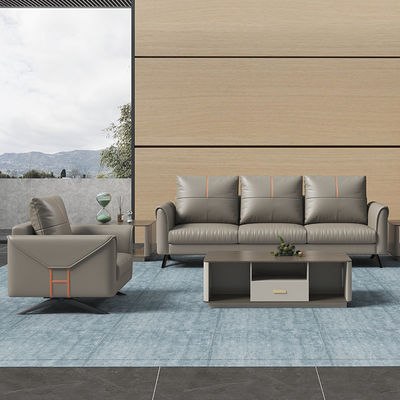 Sofa sectionnel à trois places de style chinois Table basse pour la réception des affaires