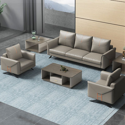 Sofa sectionnel à trois places de style chinois Table basse pour la réception des affaires