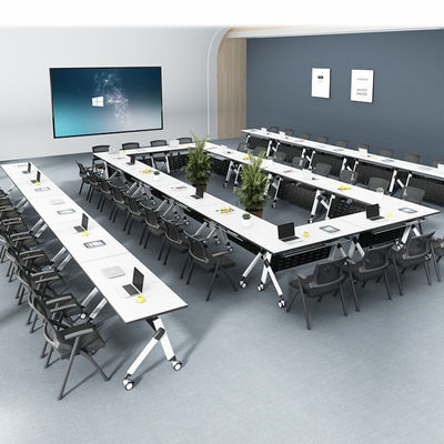 Meubles de bureau personnalisables pliables Table de conférence pour les espaces de travail dynamiques