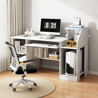Bureau de bureau à domicile de conception contemporaine avec rangement multifonctionnel et support d'unité principale