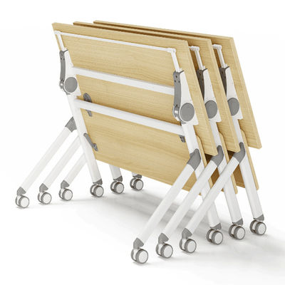 Meubles de bureau commerciaux Bureau en bois Table de conférence multi-personnes avec jambes métalliques
