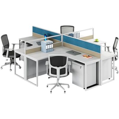 Corner en forme de L Partie simple moderne Écran financier Bureau Bureau pour poste de travail du personnel