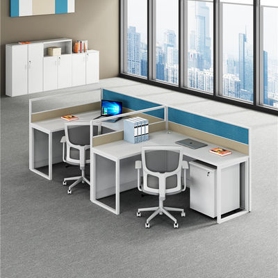 Corner en forme de L Partie simple moderne Écran financier Bureau Bureau pour poste de travail du personnel