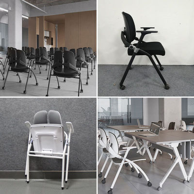 Chaise de conférence pliable à double dos réglable à poignée fixe pour les événements d'entreprise