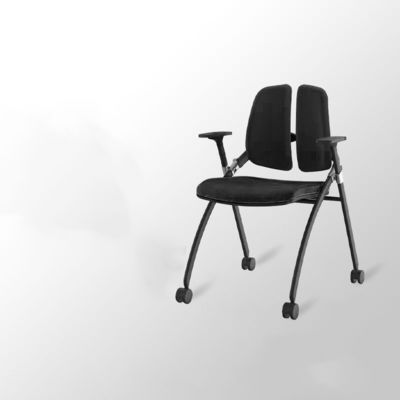 Chaise de conférence pliable à double dos réglable à poignée fixe pour les événements d'entreprise