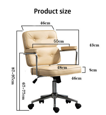 Chaise PC ergonomique réglable en hauteur pour un soutien du dos confortable et un bureau à domicile