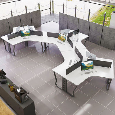 6 personnes MDF Bureau poste de travail avec conception contemporaine et fonction Bureau d'écriture