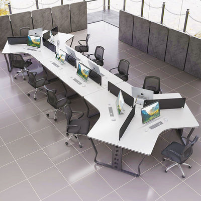 6 personnes MDF Bureau poste de travail avec conception contemporaine et fonction Bureau d'écriture