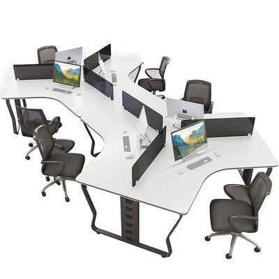 6 personnes MDF Bureau poste de travail avec conception contemporaine et fonction Bureau d'écriture